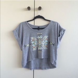 Neon tribal crop top